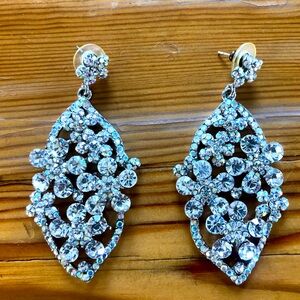 Fake diamond drop earrings
